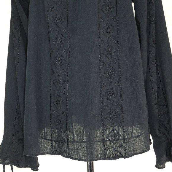 BILLBASS JEANS Black Accent Stitching Adjustable Wrists Front Long Sleev… - Picture 10 of 15